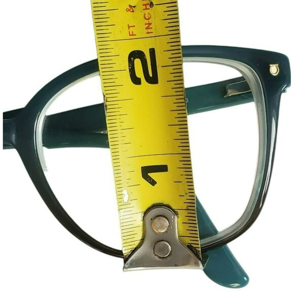 Salvatore Ferragamo Eyeglasses Italy SF2732 Aqua Brown Womens Square Frame Only - Picture 11 of 14